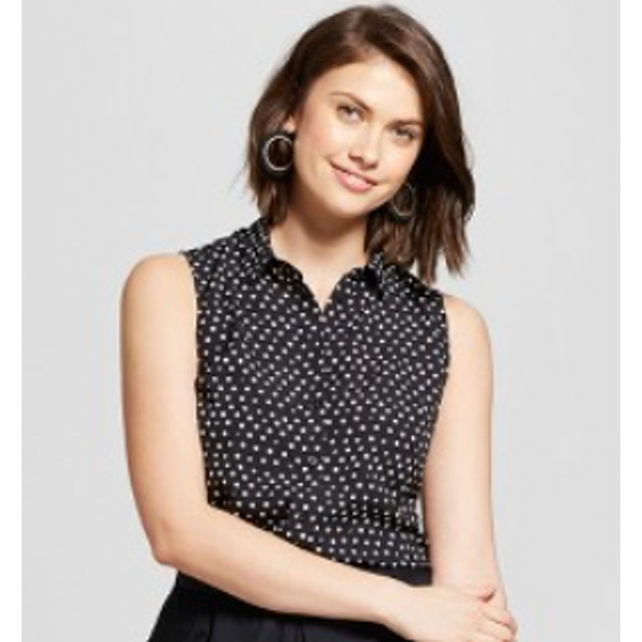 daytoday everyday institute - Girly Polka Dot Plaid Patchwork Shirt Slim Fit Long Sleeve